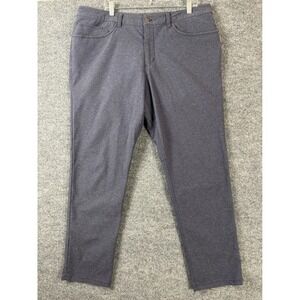 Lululemon ABC Pants Mens 39x30.5 Blue TC Stretch Athletic Casual Trousers Preppy